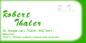 robert thaler business card